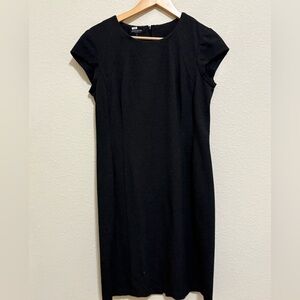 Lafayette 148 New York Charcoal Grey Midi Sheath Dress
